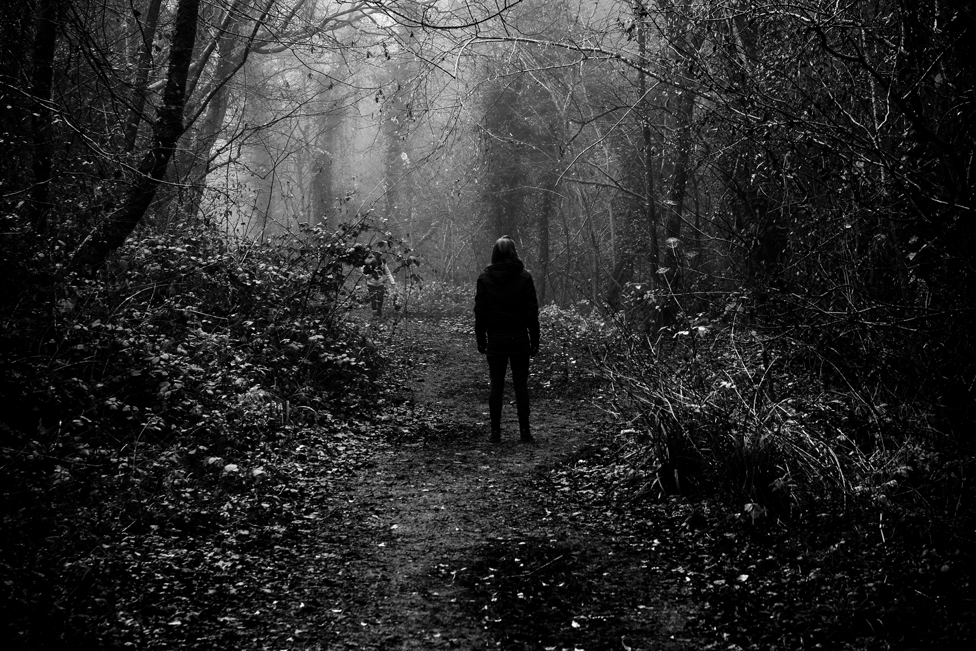 A solitary figure in the wild of nature