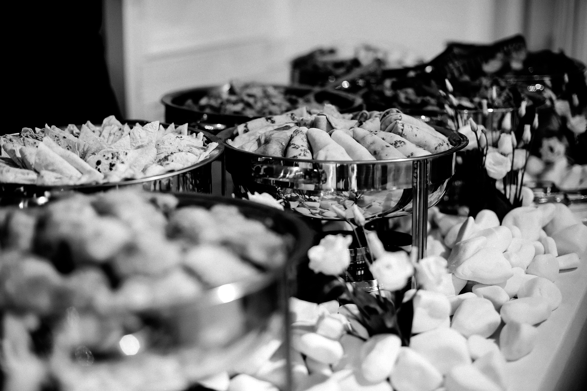 A spread of food at a buffer